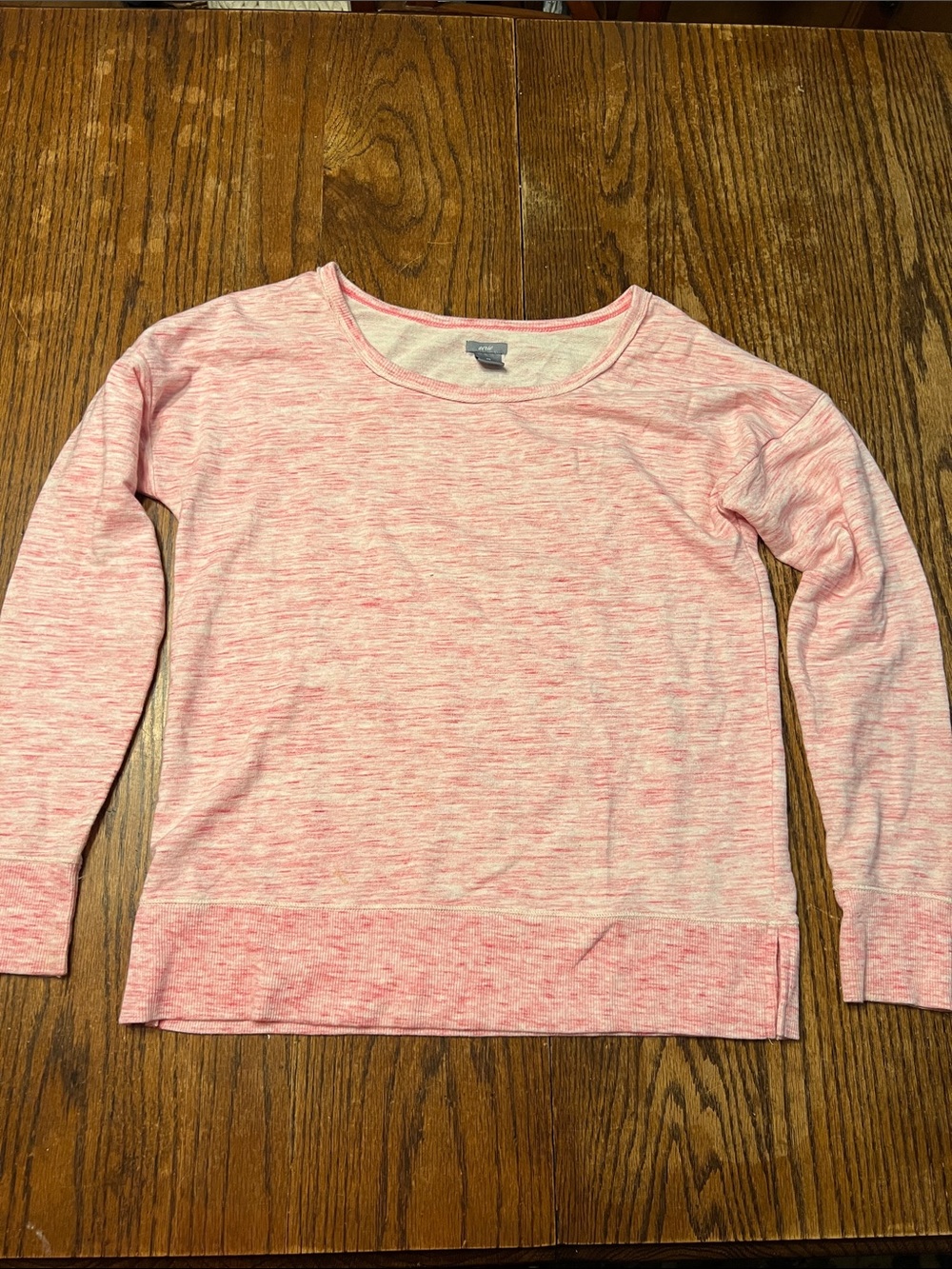 aerie Pink Marled Scoop Neck Lightweight Sweatshirt
